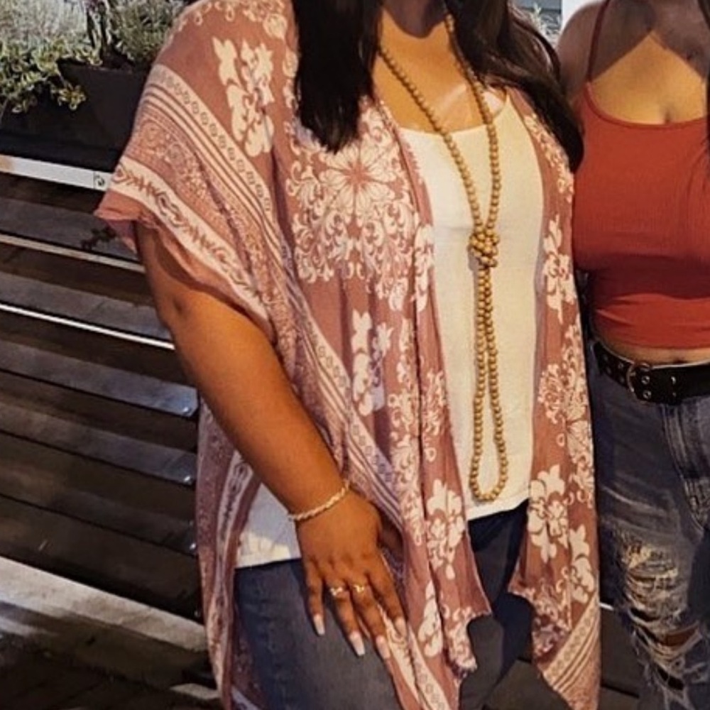 Mauve boho kimono